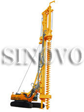 CFA rotary drilling rig TR180W mounted on original CAT base with pull winch system