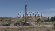 Dual Hydraulic Cylinder Water Well Drilling Rig SIN1000 0 - 130rpm Rotation speed