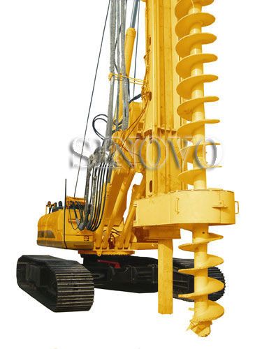 CFA rotary drilling rig TR180W mounted on original CAT base with pull winch system