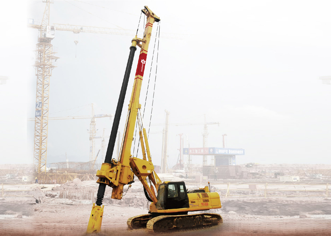 Construction work 180 kN.m  Earth Auger Borehole Hydraulic Drilling Piling Rig Machine
