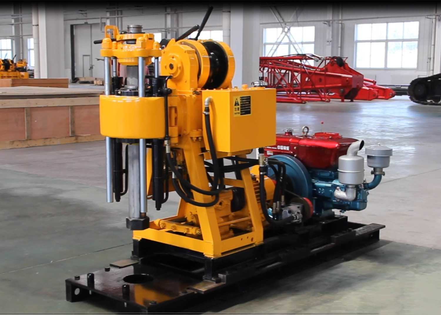 Advanced Skid Type Core Drilling Rig With Hydraulic Customer Color
