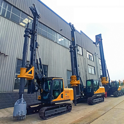 Construction work Mini Rotary Rig Machine Bore Pile Drilling 45kN/m with drilling depth 15m and diameter 1000mm